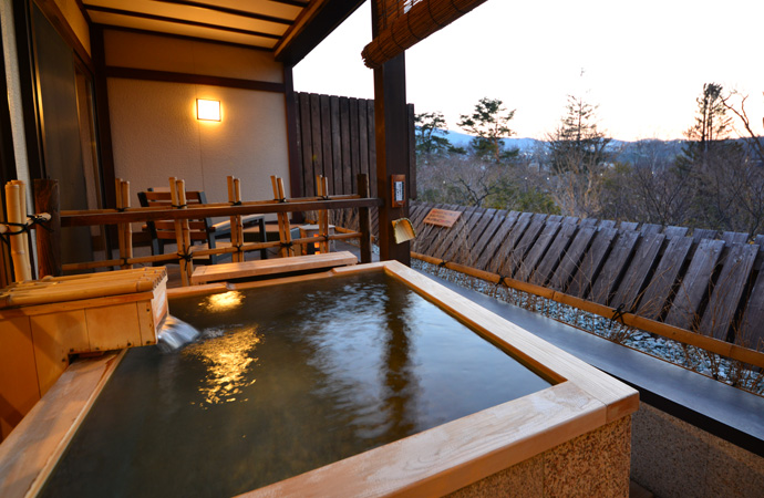 Japanese style room　with an open-air bath