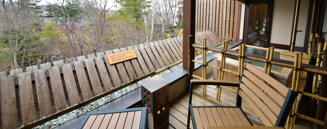 Japanese style room　with an open-air bath / Plus Anteroom type