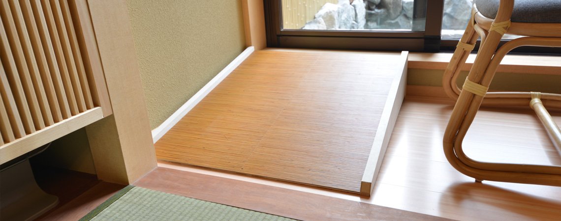 Japanese-western style room with an open-air bath
(Accessible Room Type)